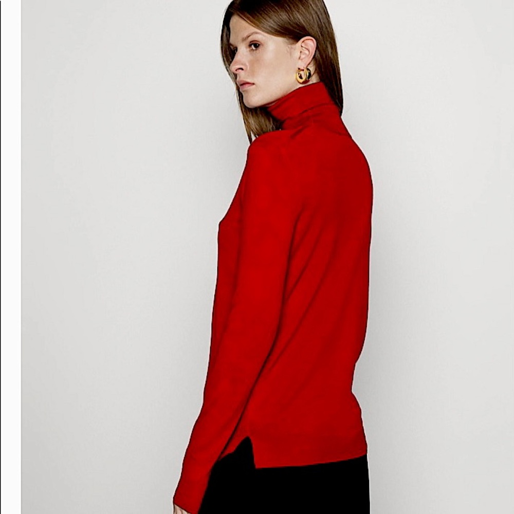 ZARA Seidel Jumper Red Turtleneck Sweater - Picture 2 of 15